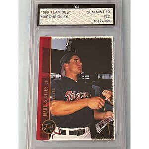 1999 Just Minors Marcus Giles Macon Braves #22 Graded FGS 10 Mint